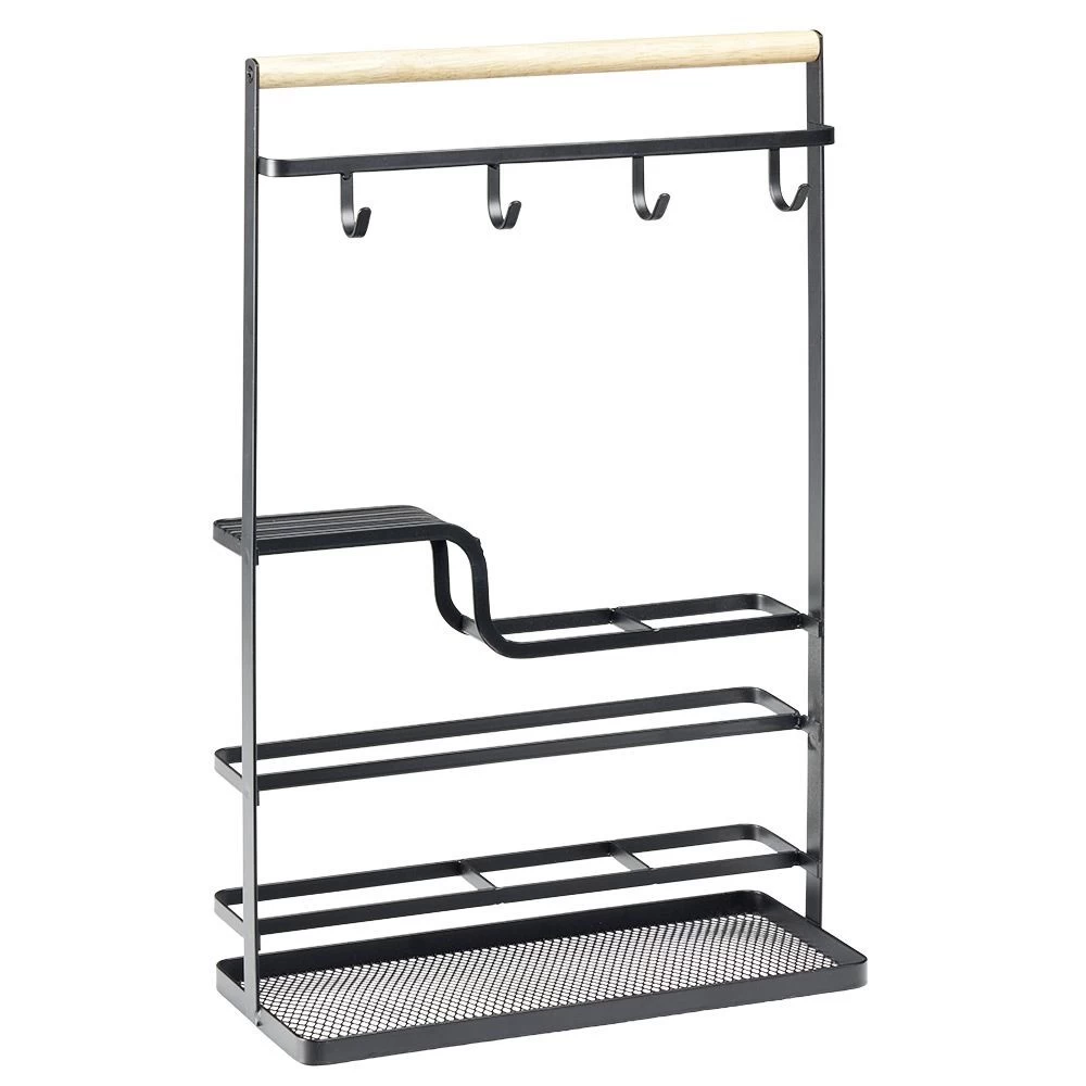 Organiseur De Cuisine Métal Noir 3 Organiseur De Cuisine Métal Noir – Image 3