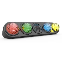 Barre LED 4 Disco Balls Noir