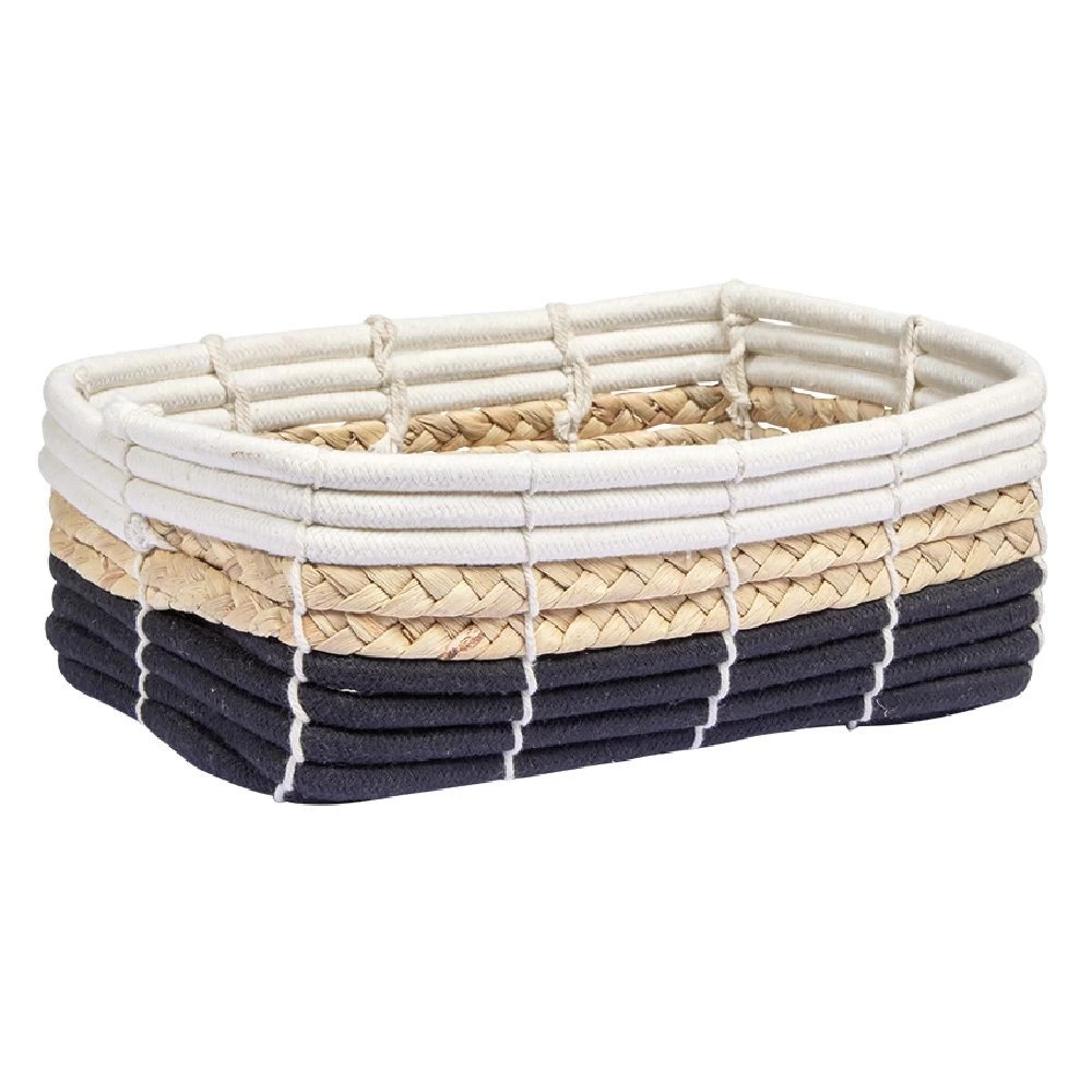 Panière En Jute Blanc Beige Et Noir 2 Panière En Jute Blanc Beige Et Noir – Image 2