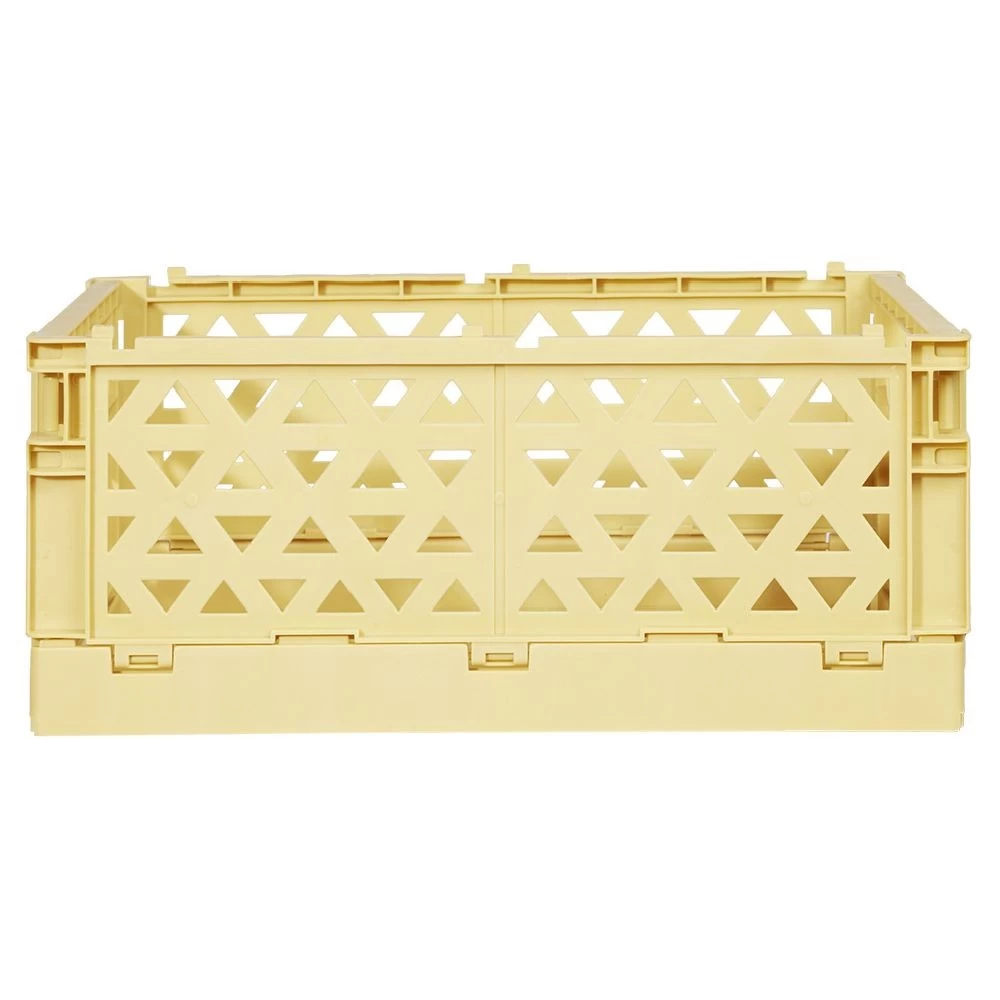 Caisse Pliable Avec Porte-étiquette Jaune L33xl25xH15cm 4 Caisse Pliable Avec Porte-étiquette Jaune L33xl25xH15cm – Image 4