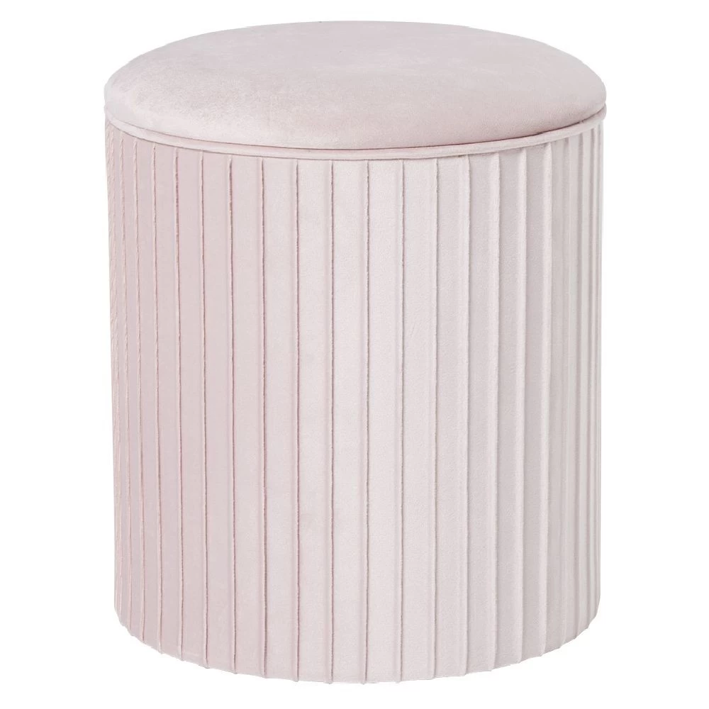 Pouf Avec Coffre Intégré Morgane Rose Et Doré 1 Pouf Avec Coffre Intégré Morgane Rose Et Doré
