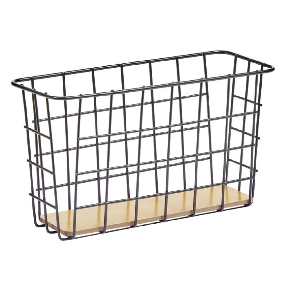 Panière En Métal Et Bambou 1 Panière En Métal Et Bambou