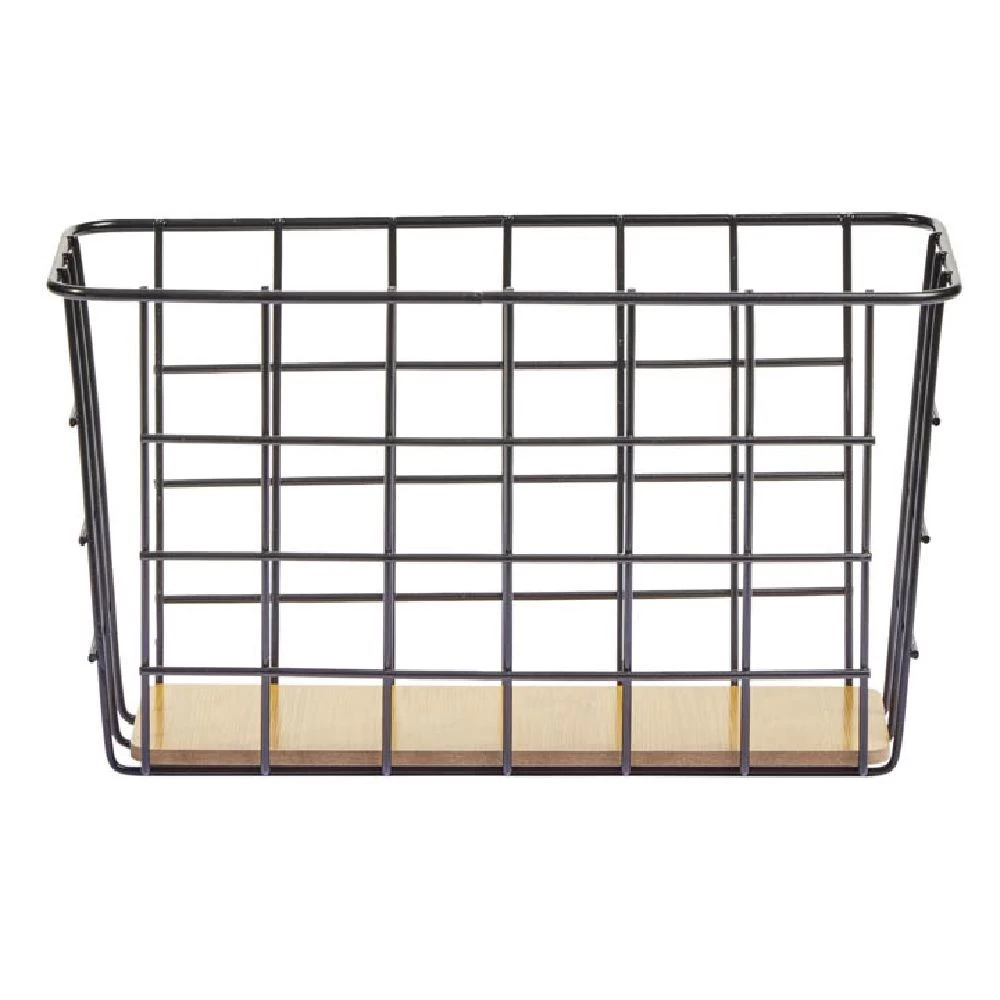 Panière En Métal Et Bambou 2 Panière En Métal Et Bambou – Image 2