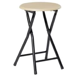 Tabouret Pliant Aiden Marron L.30 X P.35 X H.45 Cm