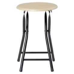 Tabouret Pliant Aiden Marron L.30 X P.35 X H.45 Cm -Vous ne pouvez pas battre les meubles. 598028 morePictures 01