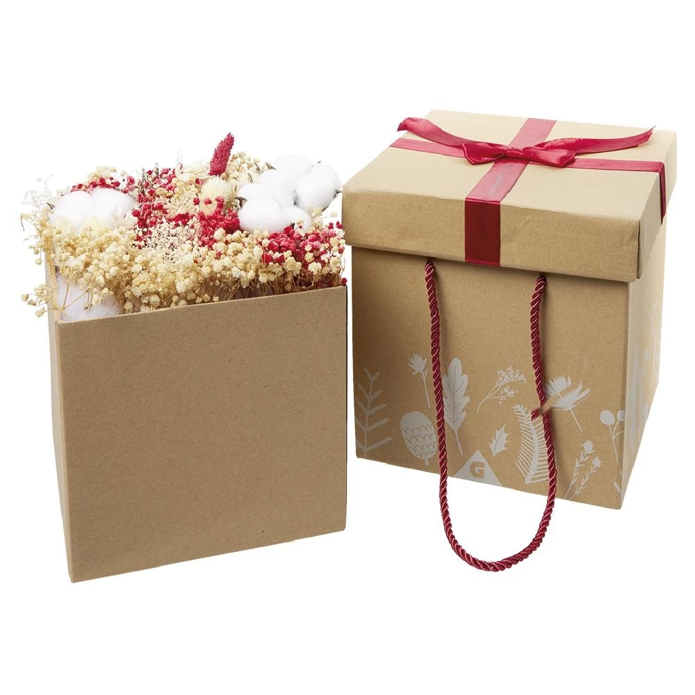 Fleur Séchées Dans Boîte Cadeau Carrée 2 Fleur Séchées Dans Boîte Cadeau Carrée – Image 2