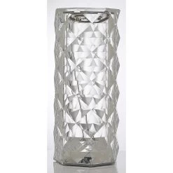 Lampe De Table Cylindrique Design Cristal Transparent