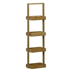 Étagère De Rangement Bambou 4 Niveaux