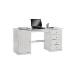 Bureau En Pin MANAGER Lasuré Blanc
