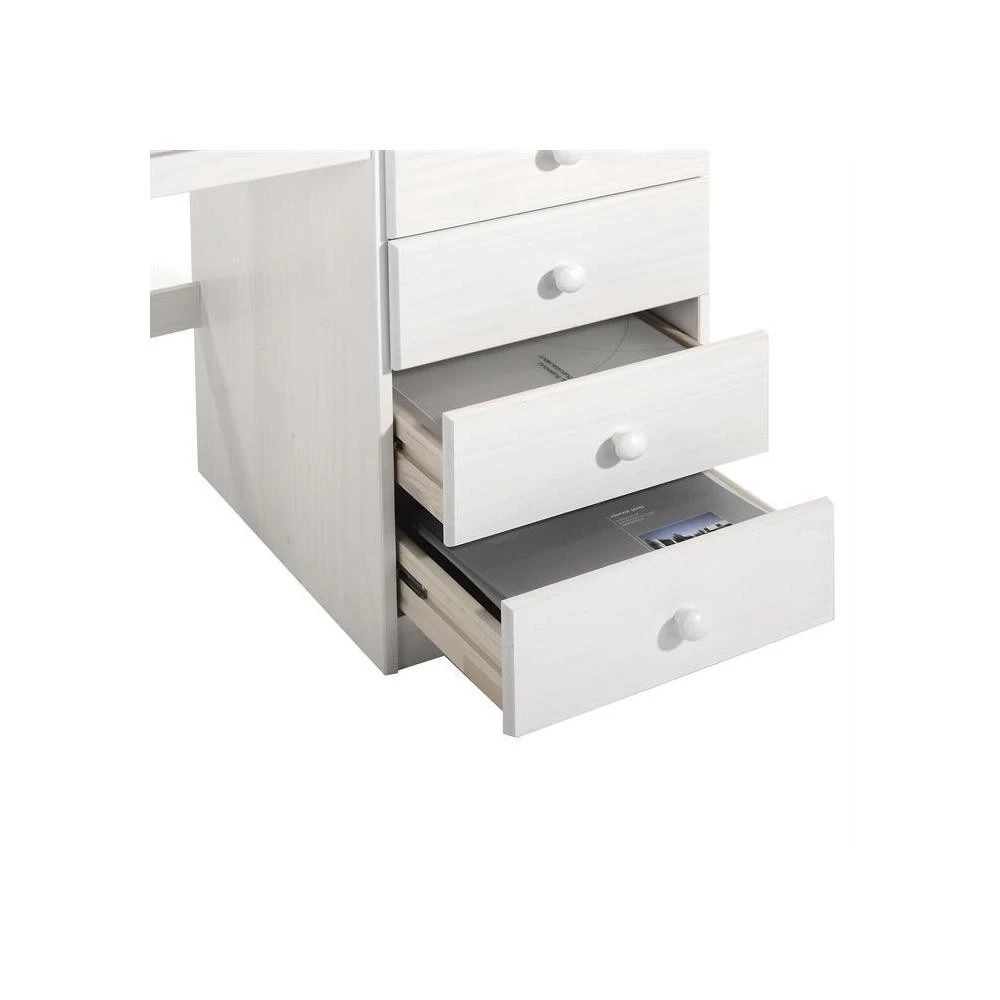 Bureau En Pin MANAGER Lasuré Blanc 2 Bureau En Pin MANAGER Lasuré Blanc – Image 2