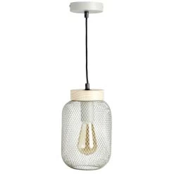 Suspension Giada Métal Et Bois Vert