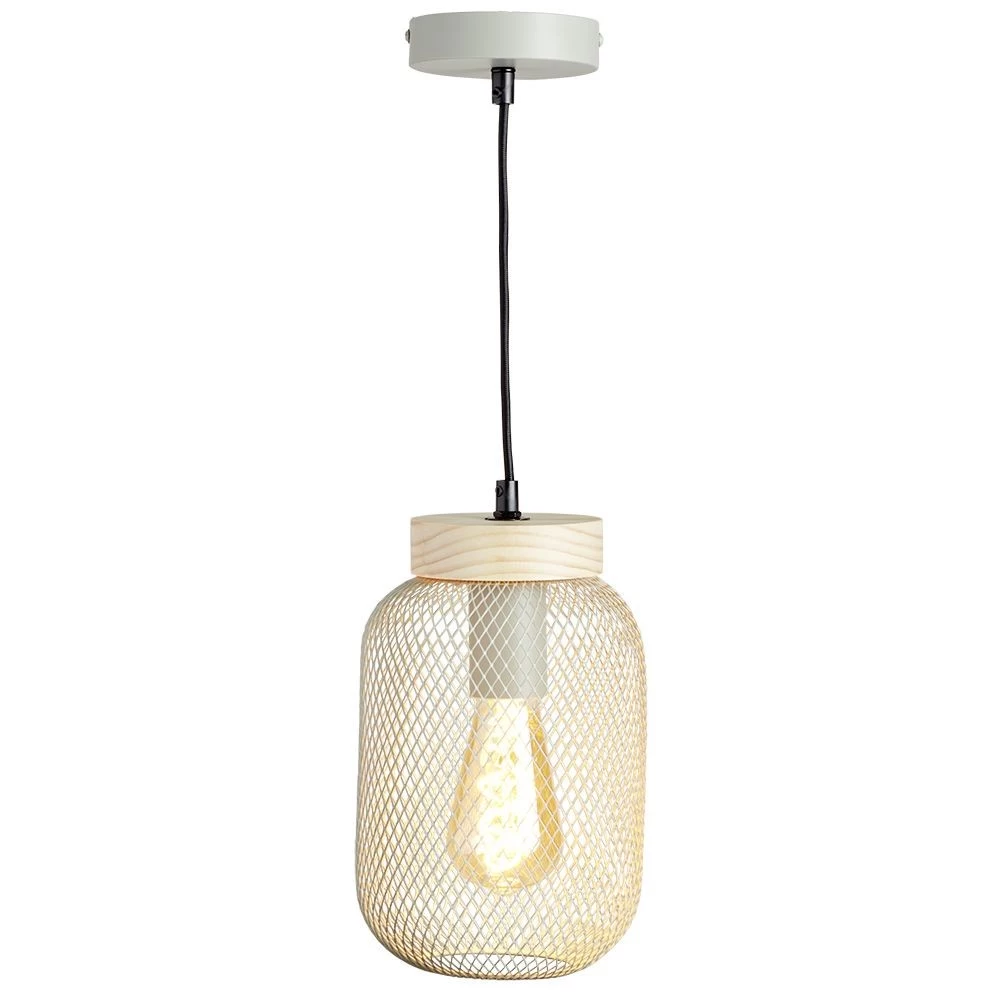 Suspension Giada Métal Et Bois Vert 2 Suspension Giada Métal Et Bois Vert – Image 2