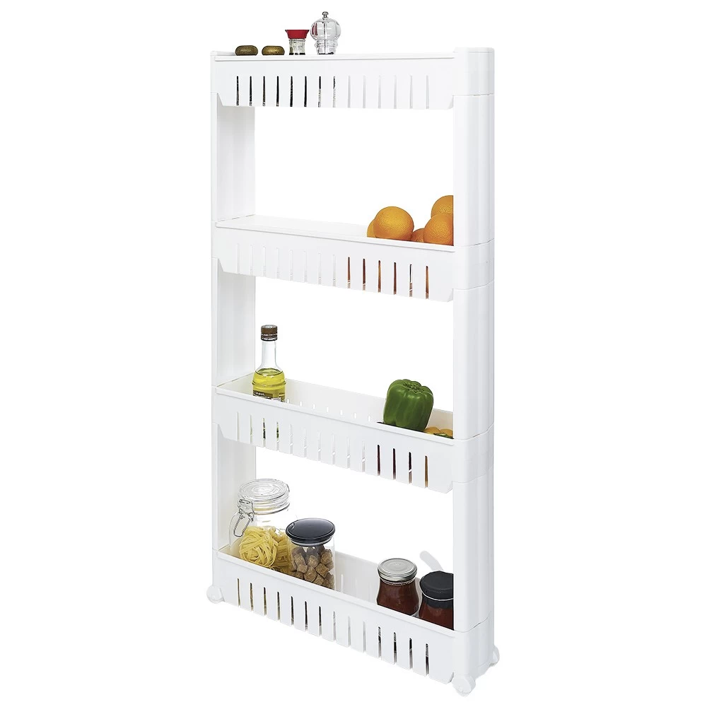 Resserre Légume 4 Niveaux Blanc 54x12,2xH101 Cm 3 Resserre Légume 4 Niveaux Blanc 54x12,2xH101 Cm – Image 3