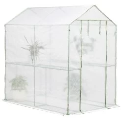 Serre De Jardin Métal Vert 190x125xH190cm 2,37m²