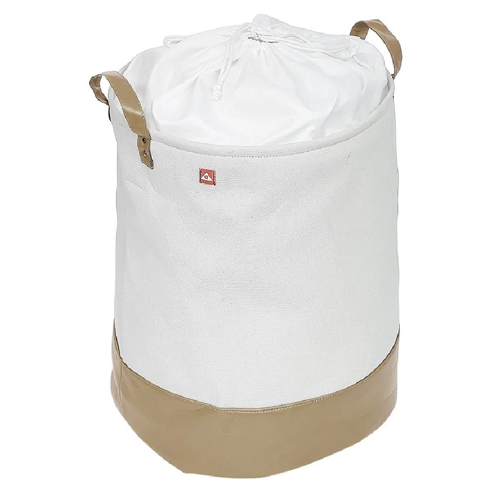 Panier à Linge Rond Gris 56L 1 Panier à Linge Rond Gris 56L