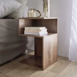 Table De Chevet Bout De Canapé - 2 Niches Marron 33x29xH50 Cm -Vous ne pouvez pas battre les meubles. 601501