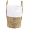 Panière Ronde Blanc Naturel Ø35xH45 Cm
