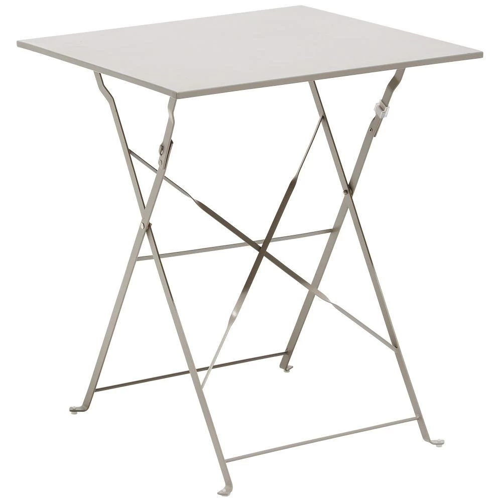 Table De Jardin Boston Pliante 2 Personnes Métal Gris 60x60xH70cm 3 Table De Jardin Boston Pliante 2 Personnes Métal Gris 60x60xH70cm – Image 3