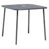 Table De Jardin Fun 2 Personnes Métal Gris 80x80xH72cm