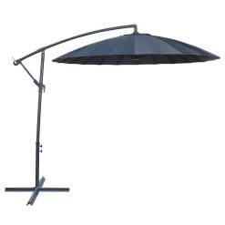 Parasol Déporté Tao à Manivelle Gris Ø260xH256cm