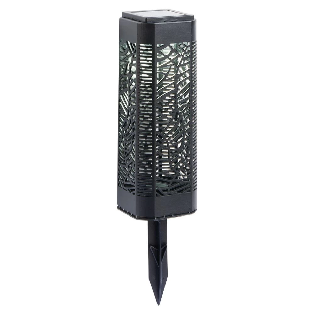 Borne Solaire Ajouré Noir à Planter 2 Borne Solaire Ajouré Noir à Planter – Image 2