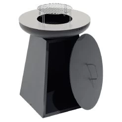 Barbecue Brasero Colonne Valparaiso Plancha Grill Noir 50x50xH77,5cm -Vous ne pouvez pas battre les meubles. 602021