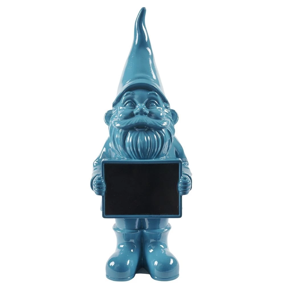 Nain De Jardin Avec Pancarte Craie Uni Bleu H30cm 1 Nain De Jardin Avec Pancarte Craie Uni Bleu H30cm