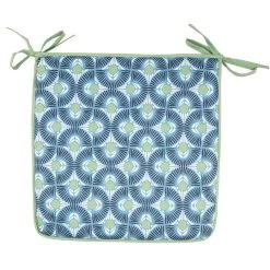 Galette De Chaise De Jardin Réversible Uni Vert Biface Imprimé Bleu -Vous ne pouvez pas battre les meubles. 602237