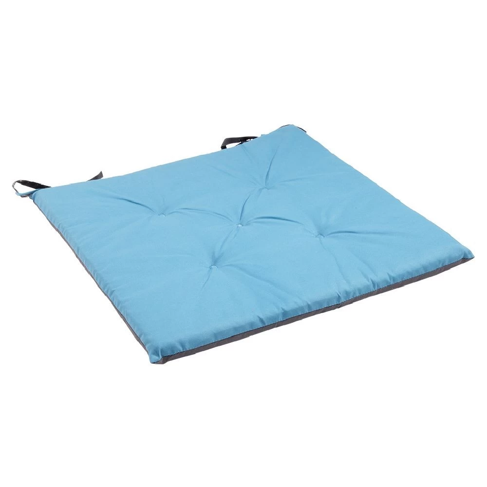 Galette De Chaise De Jardin Réversible Uni Vert Biface Bleu 4 Galette De Chaise De Jardin Réversible Uni Vert Biface Bleu – Image 4