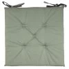 Galette De Chaise De Jardin Réversible Uni Gris Biface Vert