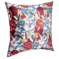 Coussin D'extérieur Motif Feuillage Et Grenade Rouge Et Bleu 40x40cm -Vous ne pouvez pas battre les meubles. 602374 morePictures 01