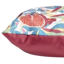 Coussin D'extérieur Motif Feuillage Et Grenade Rouge Et Bleu 40x40cm -Vous ne pouvez pas battre les meubles. 602374 morePictures 02