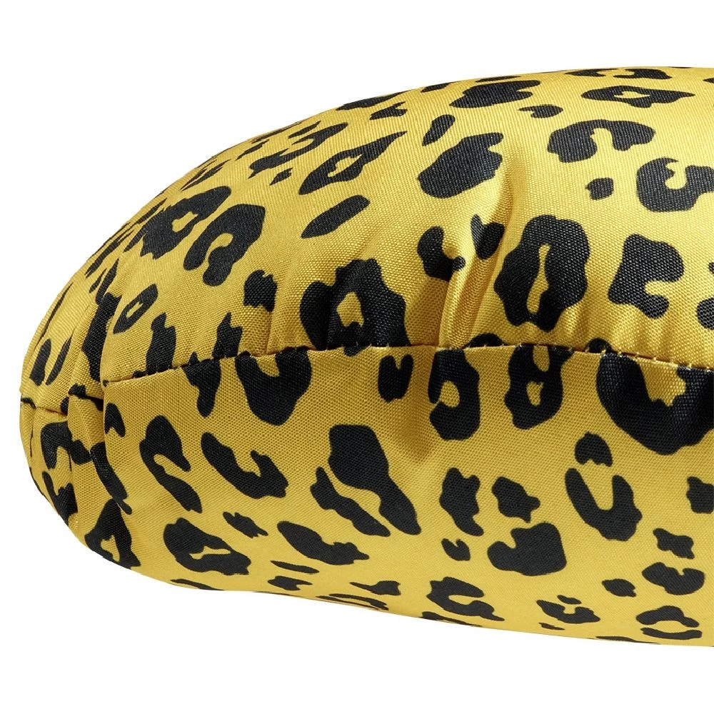 Coussin D'extérieur Déperlant Motif Léopard Jaune Et Noir Ø40cm 2 Coussin D'extérieur Déperlant Motif Léopard Jaune Et Noir Ø40cm – Image 2