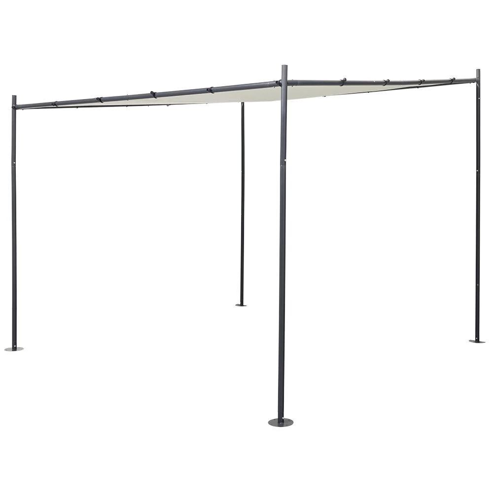 Tonnelle Adossée Guethary Gris Et Beige 298x298xH250cm 5 Tonnelle Adossée Guethary Gris Et Beige 298x298xH250cm – Image 5