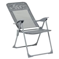 Fauteuil De Camping 5 Positions Gris