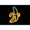 Lampe Néon LED Forme Banane Jaune à Suspendre L19xH28,5cm