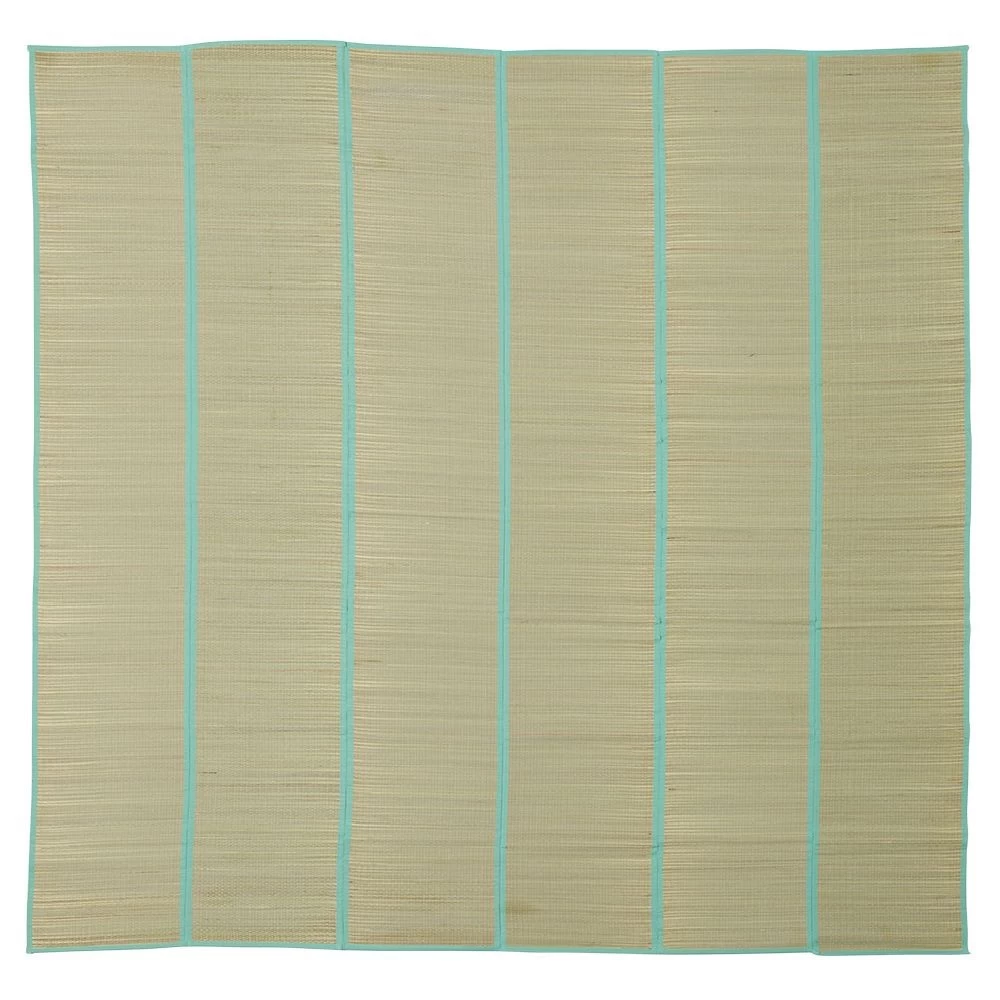 Natte De Plage 2 Personnes Funky Paille Naturel Et Vert 180x180cm 4 Natte De Plage 2 Personnes Funky Paille Naturel Et Vert 180x180cm – Image 4