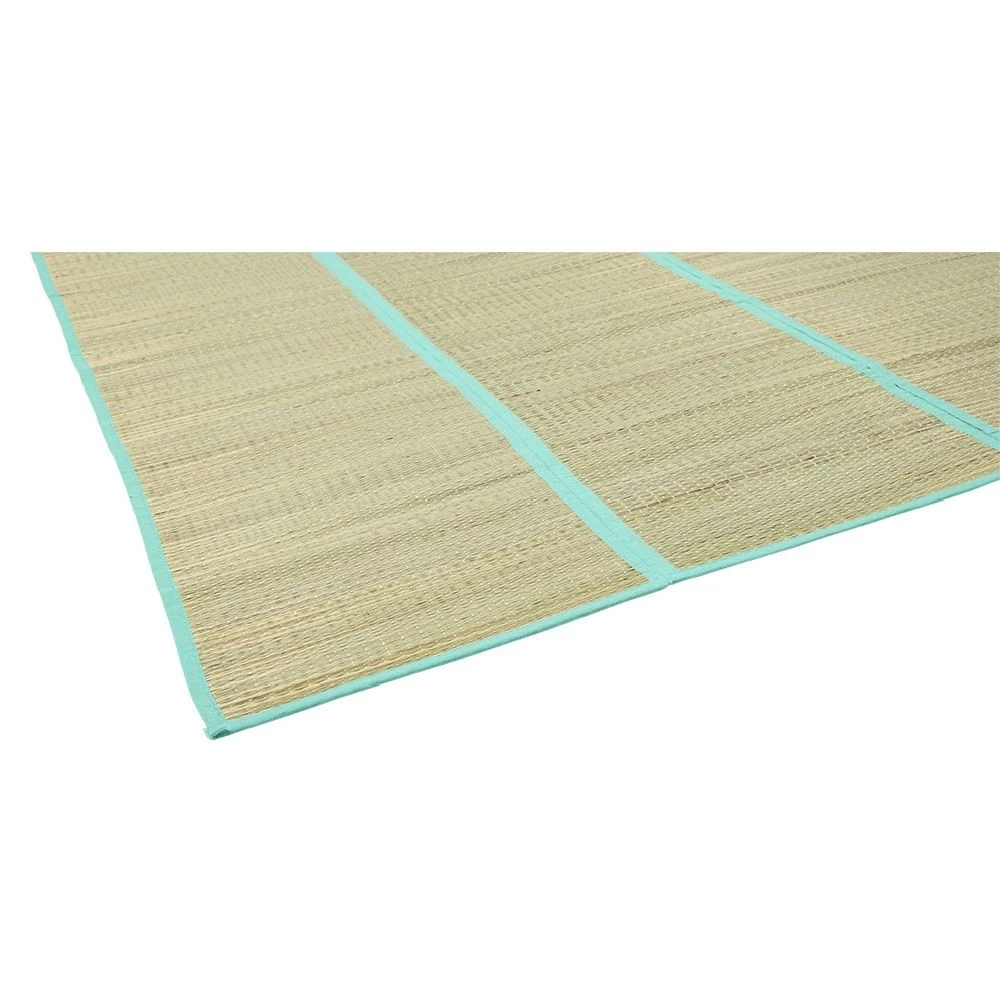 Natte De Plage 2 Personnes Funky Paille Naturel Et Vert 180x180cm 2 Natte De Plage 2 Personnes Funky Paille Naturel Et Vert 180x180cm – Image 2