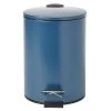 Poubelle Salle De Bain à Pédale Métal Bleu 3L
