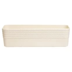 Boîte Plastique Beige 25x11xH7cm