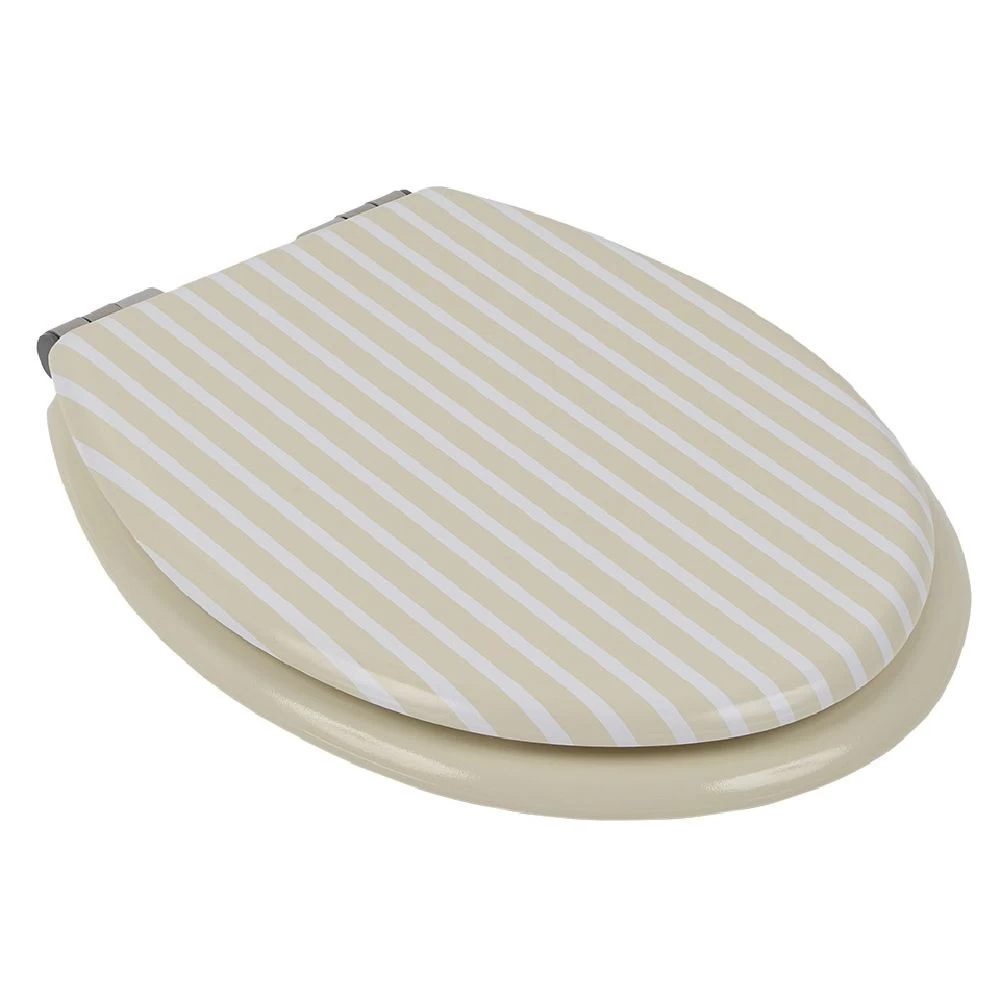 Abattant WC Bois Motif Rayé Avec Frein De Chute Déclipsable Réglable 2 Abattant WC Bois Motif Rayé Avec Frein De Chute Déclipsable Réglable – Image 2