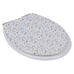 Abattant WC Bois Terrazzo Avec Frein De Chute Déclipsable Réglable