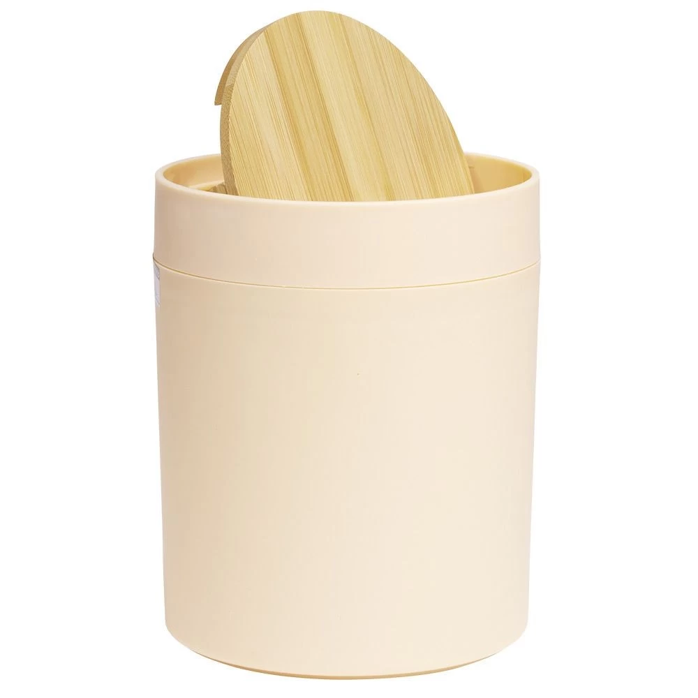 Poubelle à Coton Ronde Métal Nude Ø13,7xH17,3cm 2,5L 2 Poubelle à Coton Ronde Métal Nude Ø13,7xH17,3cm 2,5L – Image 2