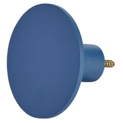 Patère Murale Ronde Bleu Polyrésine Ø8cm