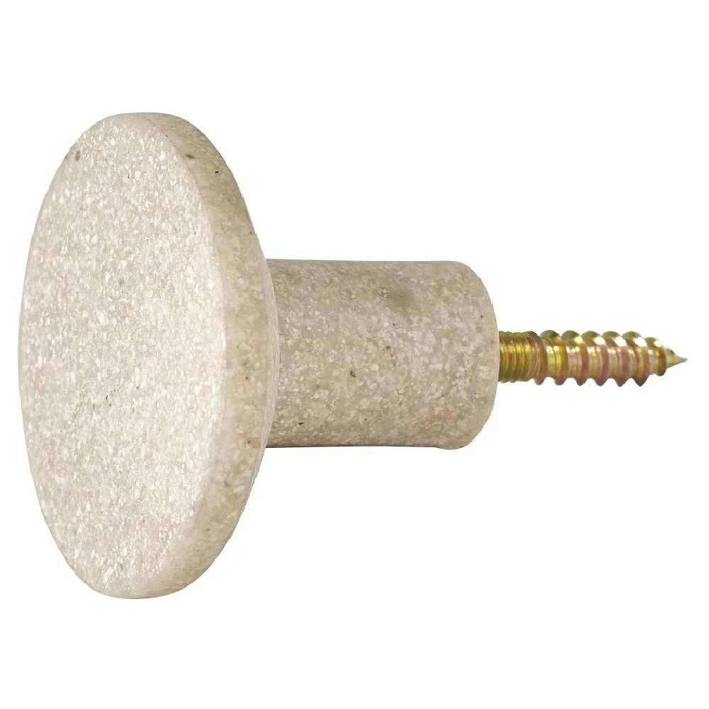Patère Murale Ronde Beige Polyrésine Ø5cm 2 Patère Murale Ronde Beige Polyrésine Ø5cm – Image 2