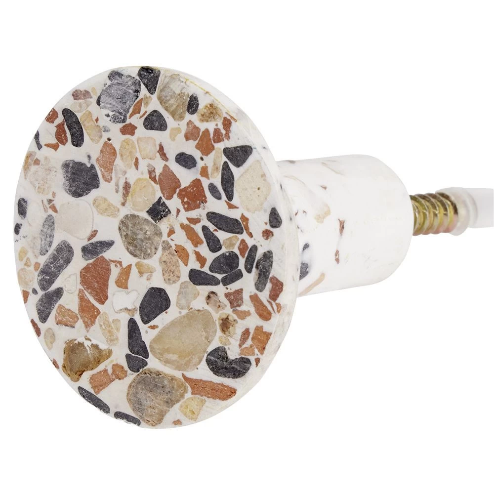 Patère Murale Ronde Motif Terrazzo Polyrésine Ø5cm 1 Patère Murale Ronde Motif Terrazzo Polyrésine Ø5cm