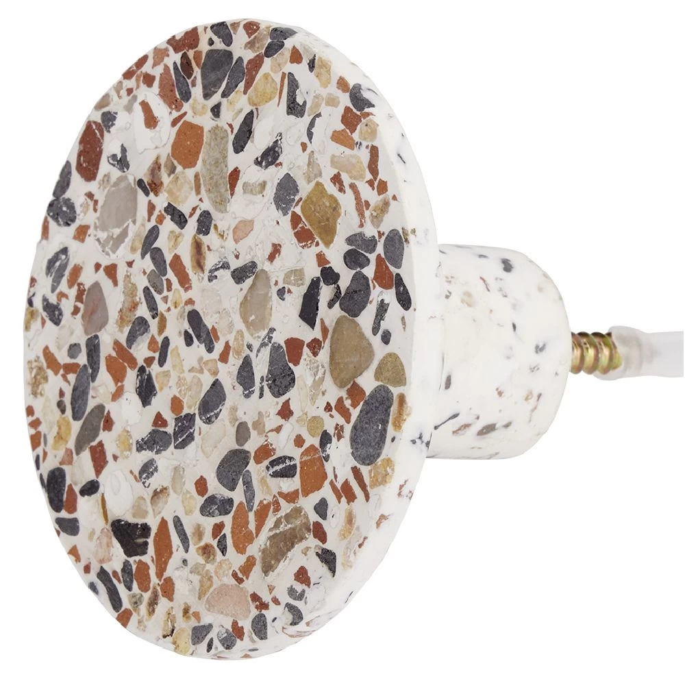 Patère Murale Ronde Motif Terrazzo Polyrésine Ø8cm 2 Patère Murale Ronde Motif Terrazzo Polyrésine Ø8cm – Image 2