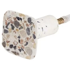 Patère Murale Carrée Motif Terrazzo Polyrésine 4,3x4,3cm -Vous ne pouvez pas battre les meubles. 604939