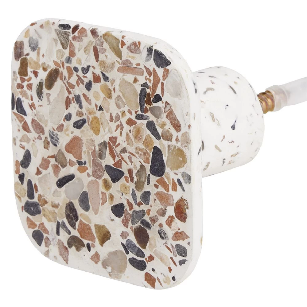 Patère Murale Carrée Motif Terrazzo Polyrésine 7x7cm 2 Patère Murale Carrée Motif Terrazzo Polyrésine 7x7cm – Image 2