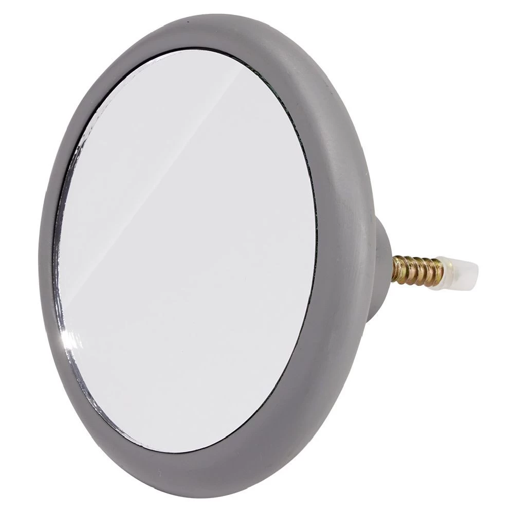 Patère Murale Ronde Miroir Avec Contour Gris Ø10cm 1 Patère Murale Ronde Miroir Avec Contour Gris Ø10cm